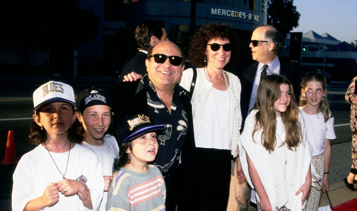 Married couple, actors Danny DeVito and Rhea Perlman, with family, attend the