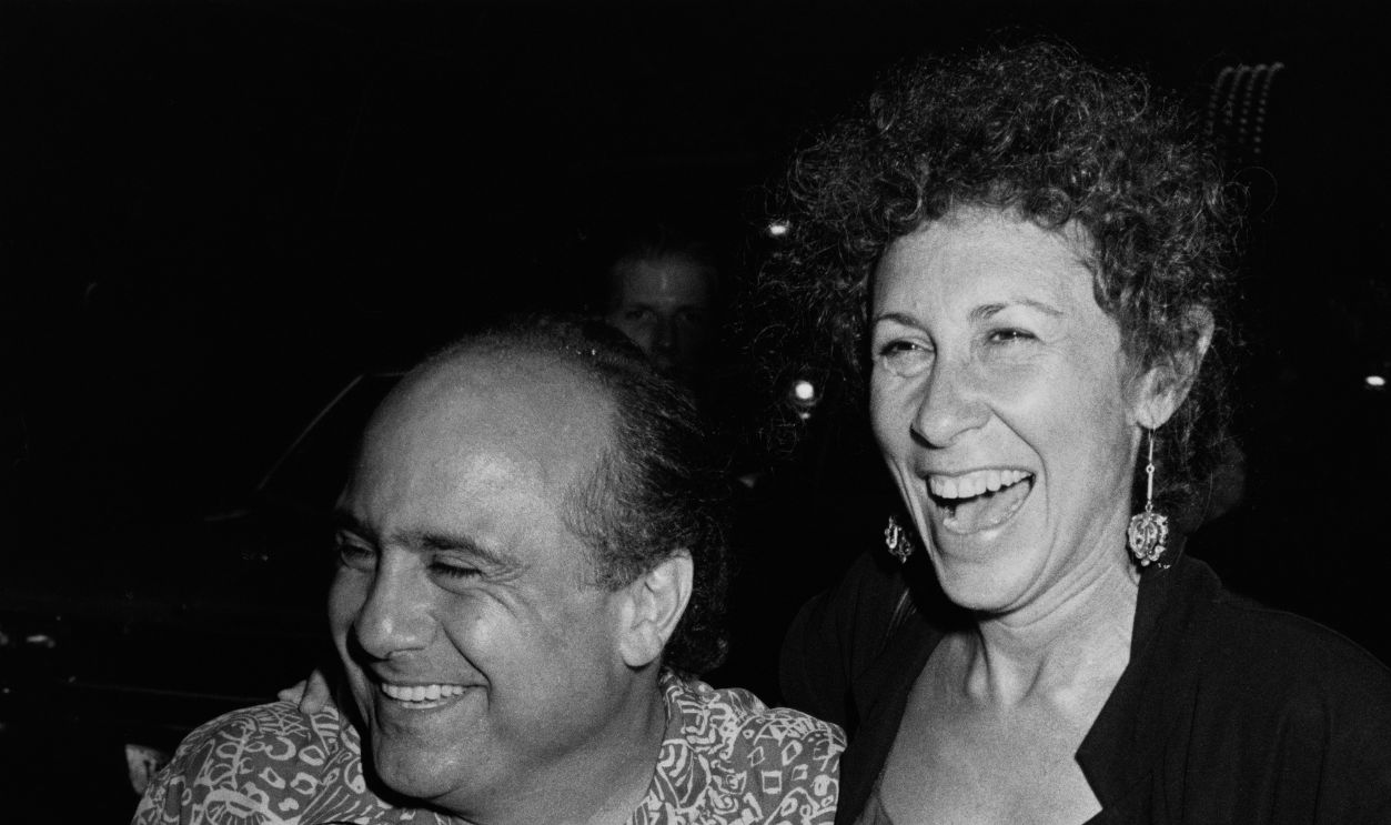 Danny DeVito and wife actress Rhea Perlman attend an event, United States, circa 1990s.
