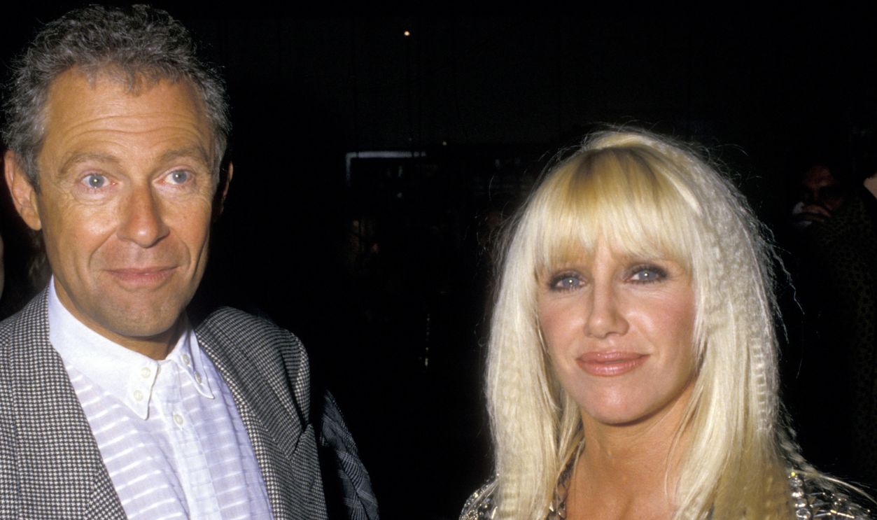 Alan Hamel and Suzanne Somers during Jackie Collins'