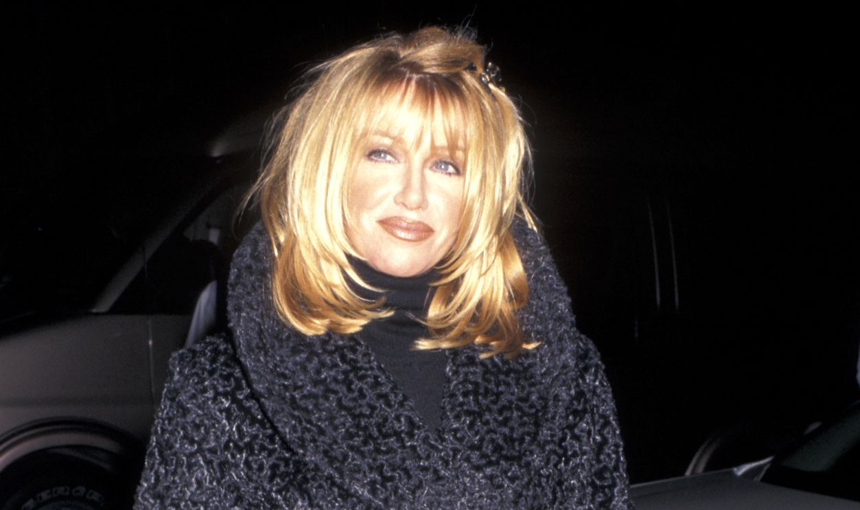 Suzanne Somers during 1997 Neil Bogart Fund Benefit at Santa Monica Barker Hanger in Santa Monica, California, United States.