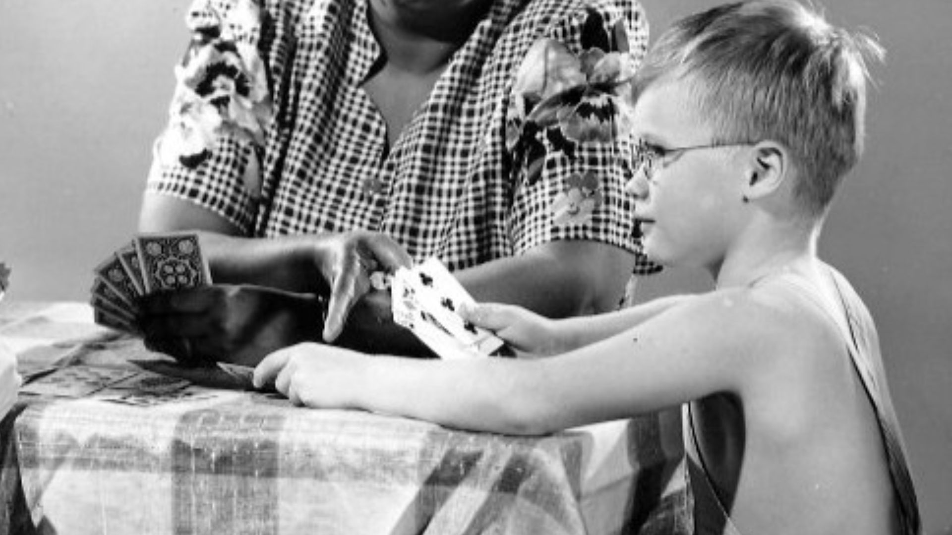 Photo from the Broadway play The Member of the Wedding.  Pictured are Julie Harris (Frankie), Ethel Waters (Berenice) and Brandon deWilde (John Henry).