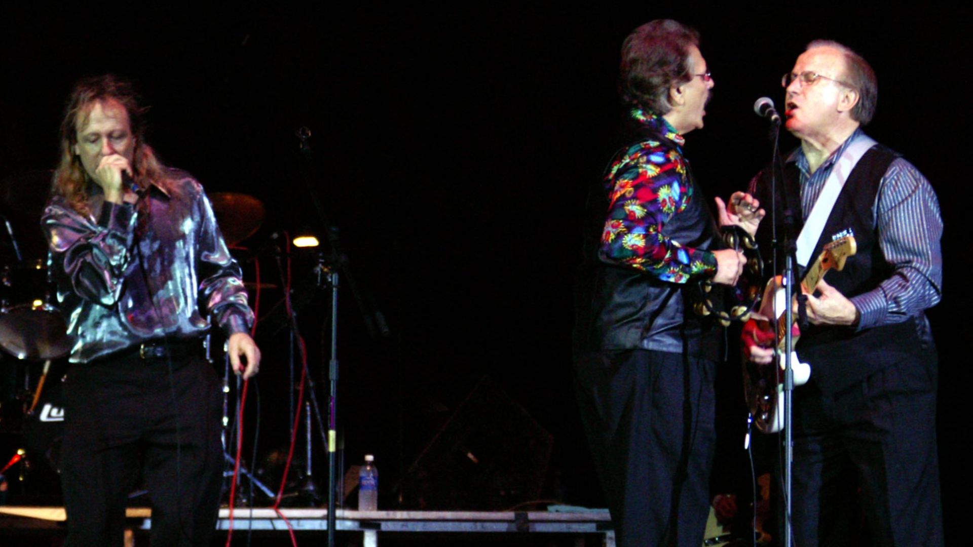 The 1910 Fruitgum Company performing live at the Caravan of Stars, in Henderson, Tennessee on November 17th, 2007.  Pictured left to right are Floyd Marcus, Mick Mansueto and Frank Jeckell.