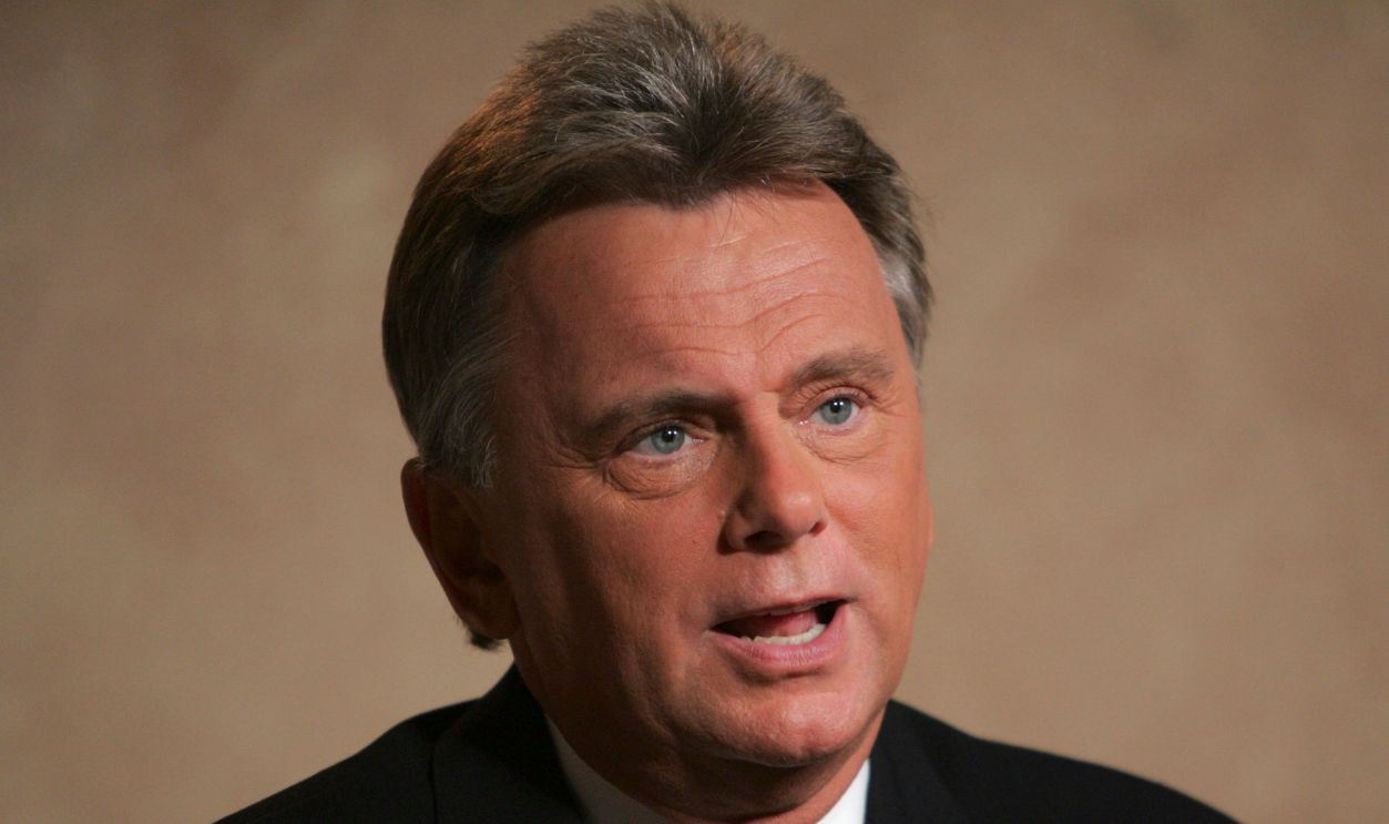 Wheel of Fortune host Pat Sajak answers media questions prior to taping the show at the Broward County Convention Center on December 9, 2005 in Fort Lauderdale, Florida.