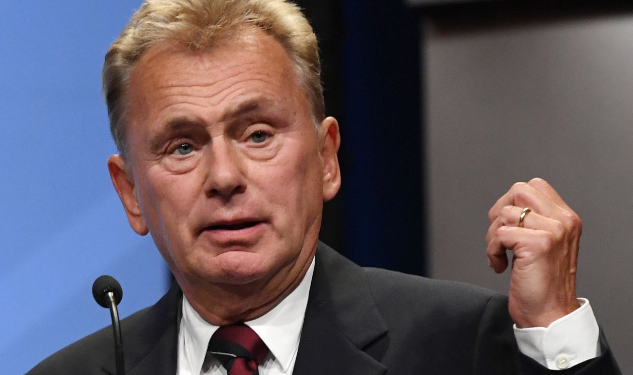 "Wheel of Fortune" host Pat Sajak speaks as he is inducted into the National Association of Broadcasters Broadcasting Hall of Fame during the NAB Achievement in Broadcasting Dinner at Encore Las Vegas on April 9, 2018 in Las Vegas, Nevada. NAB Show, the t