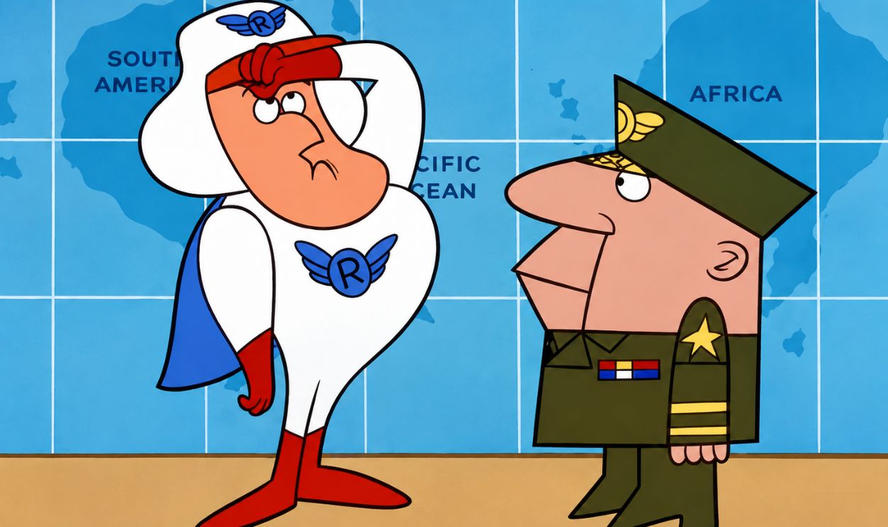 Screenshot from Roger Ramjet, Pantomime Pictures (1965-1969) 