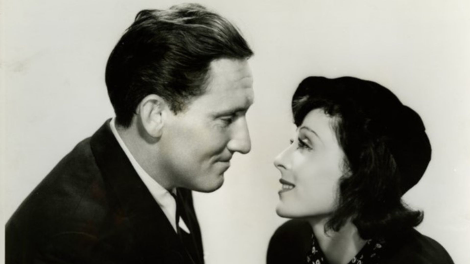 MGM publicity still of Spencer Tracy and Luise Rainer for the film Big City (1937).