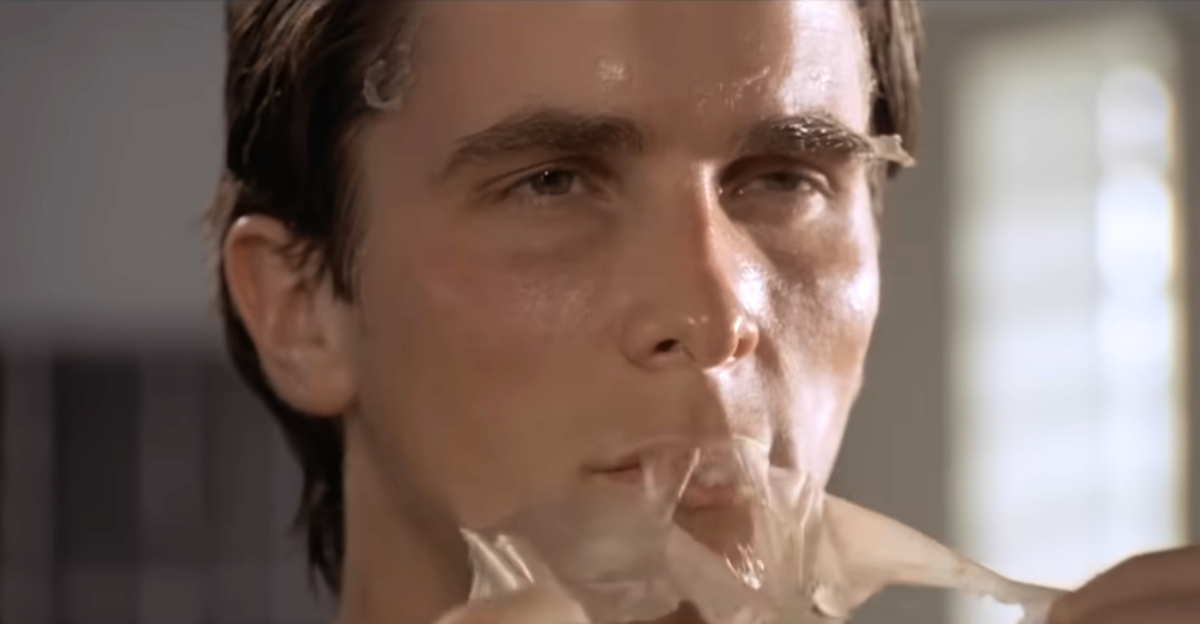 Screenshot from American Psycho, 2000, Amazon Prime Video