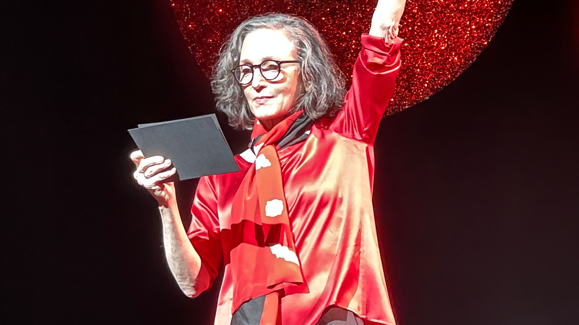 Bebe Neuwirth honoring teachers’ night at the Broadway show Chicago that featured Jinkx Monsoon