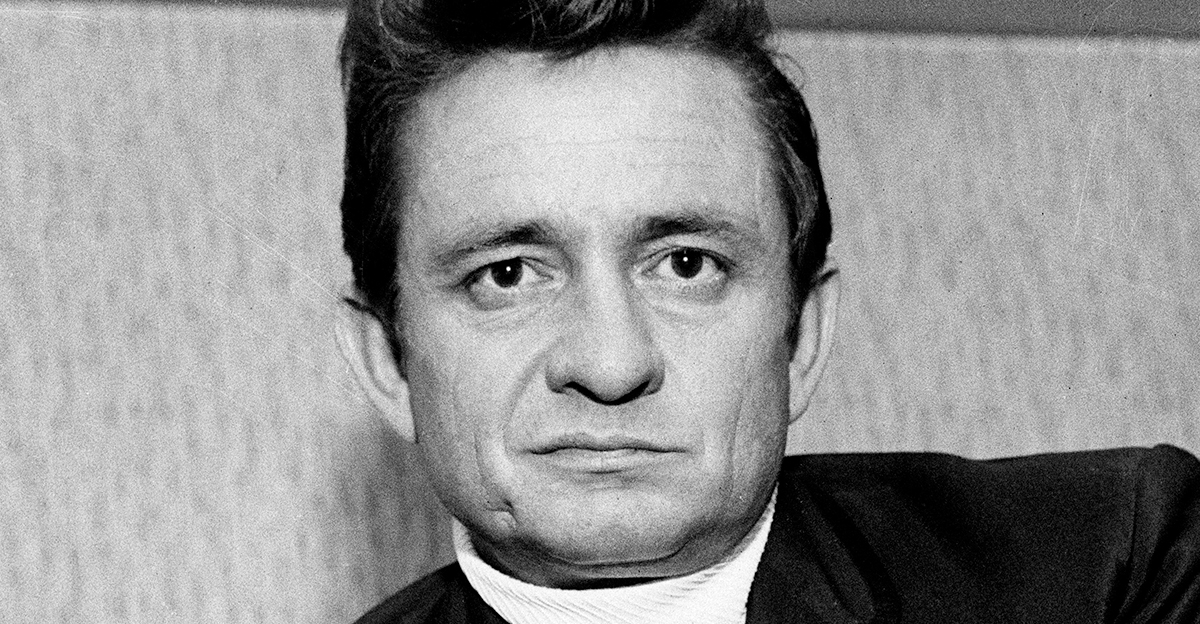 American country music singer, songwriter and guitarist Johnny Cash (1932 - 2003). 