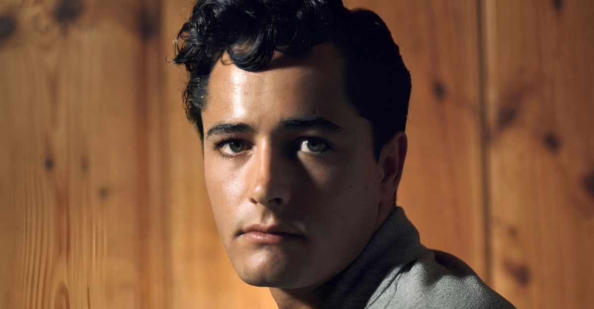John Derek in a promotional portrait, circa 1955