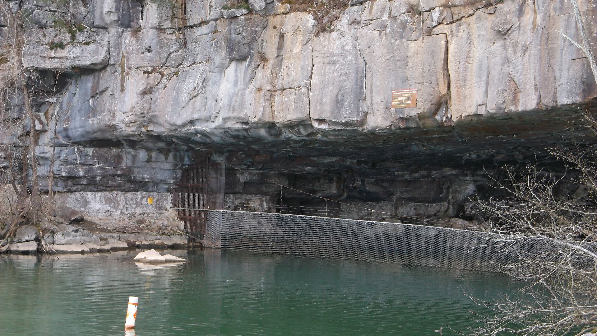Nickajack Cave in Marion County, Tennessee. Seen from the public viewing platform.