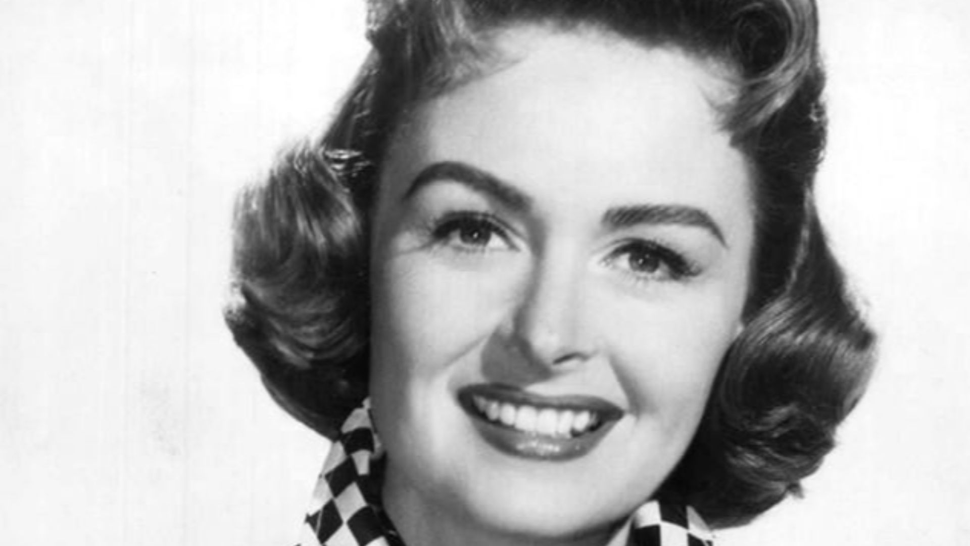 Photo of Donna Reed from the premiere of the television program The Donna Reed Show.