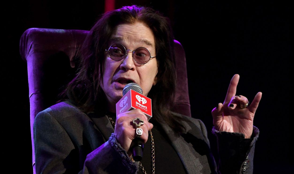 Ozzy Osbourne speaks onstage at iHeartRadio ICONS with Ozzy Osbourne: In Celebration of Ordinary Man at iHeartRadio Theater on February 24, 2020 in Burbank, California