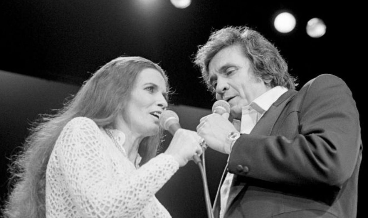 Johnny Cash with wife June Carter