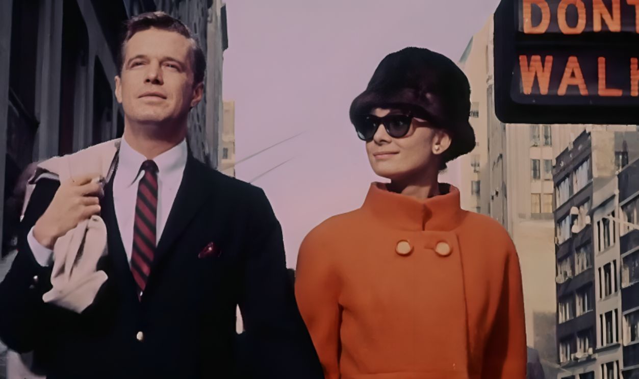 Audrey Hepburn in Breakfast at Tiffany's with George Peppard 