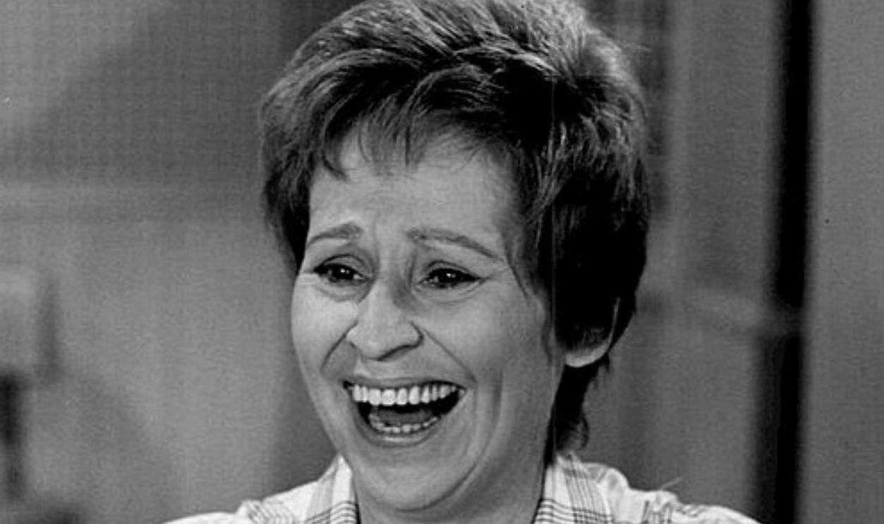 Photo of Alice Ghostley as Cousin Alice, the housekeeper from the television program Mayberry R.F.D..  Ghostley replaced Frances Bavier as Aunt Bee when Bavier left the role.
