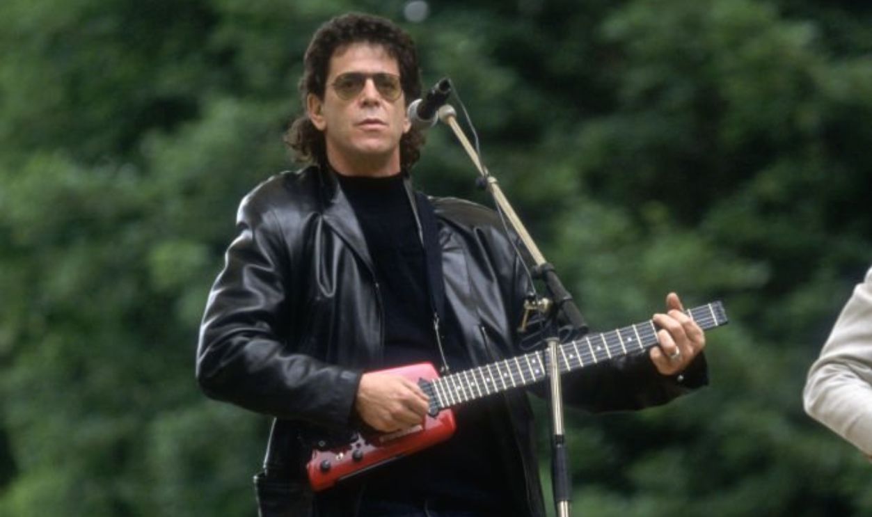 Lou Reed performs with the Velvet Underground at the opening of an Andy Warhol exhibition at the Cartier Foundation in Jouy-en-Josas, France.