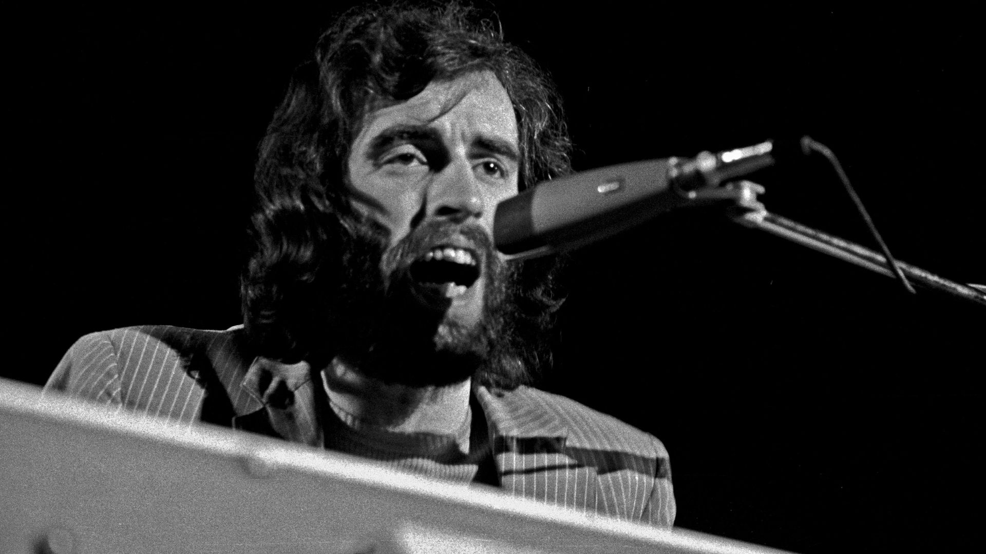 Richard Manuel performing with The Band. Hamburg, May 1971.