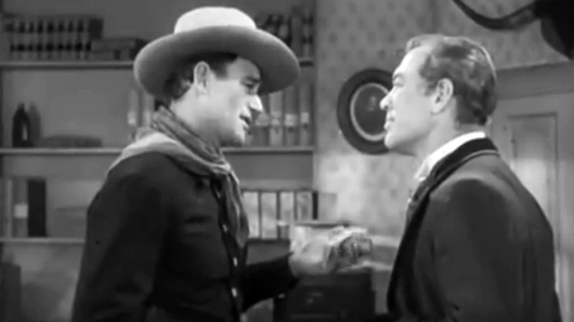 John Wayne and Ward Bond in Tall in the Saddle Trailer