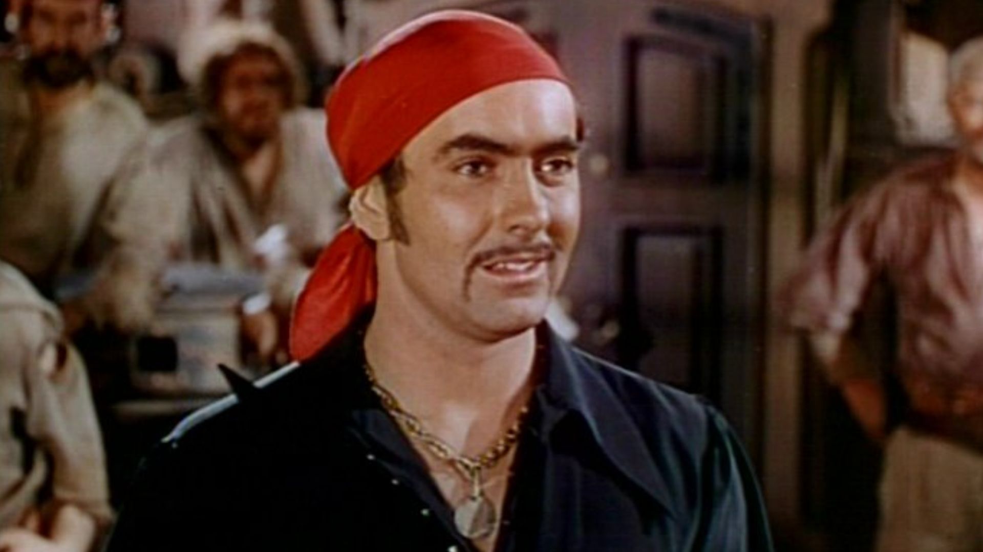 Tyrone Power in a screenshot from the trailer for the film The Black Swan.