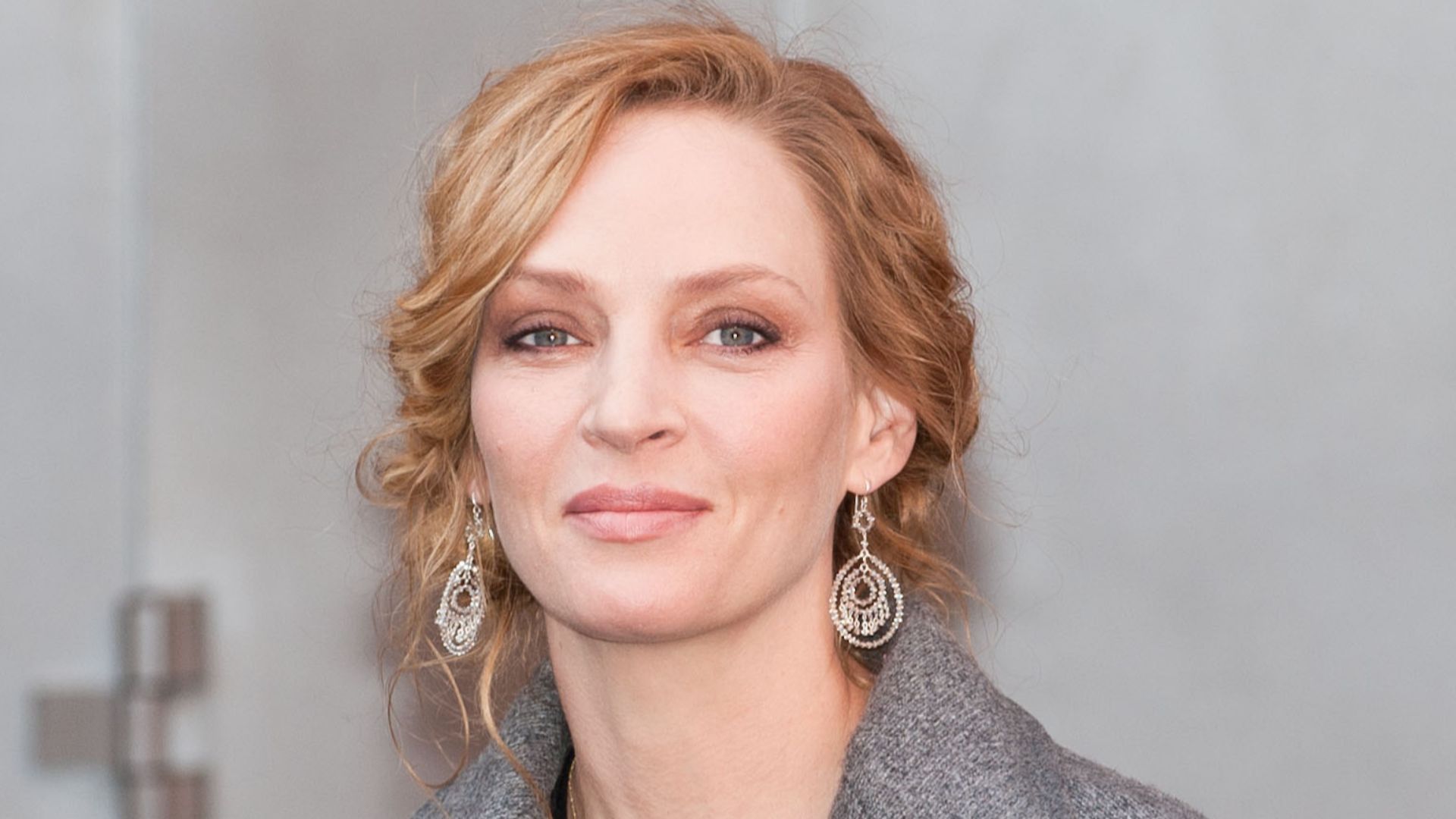Uma Thurman arriving for the press conference of the film