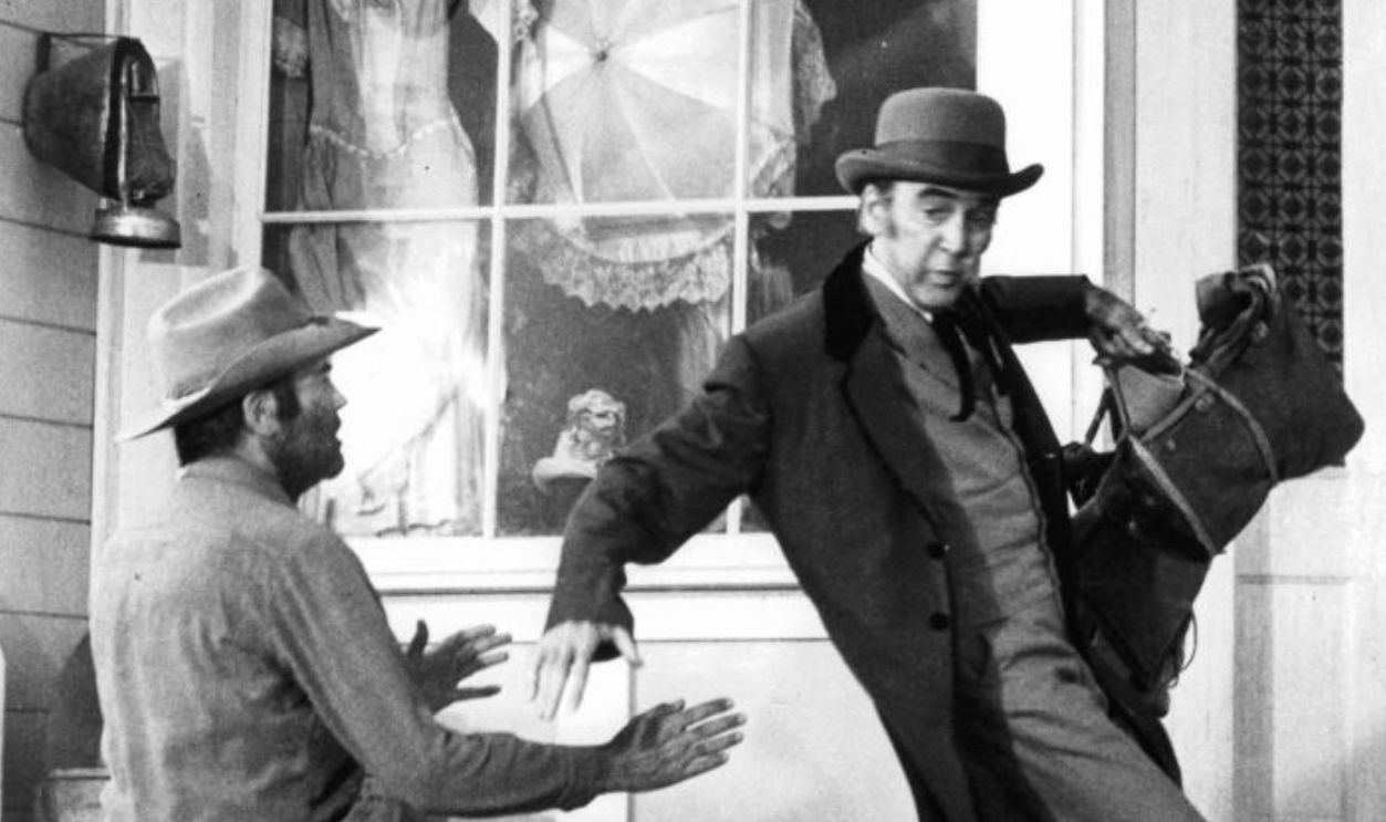  Henry Fonda And James Stewart In 'The Cheyenne Social Club'