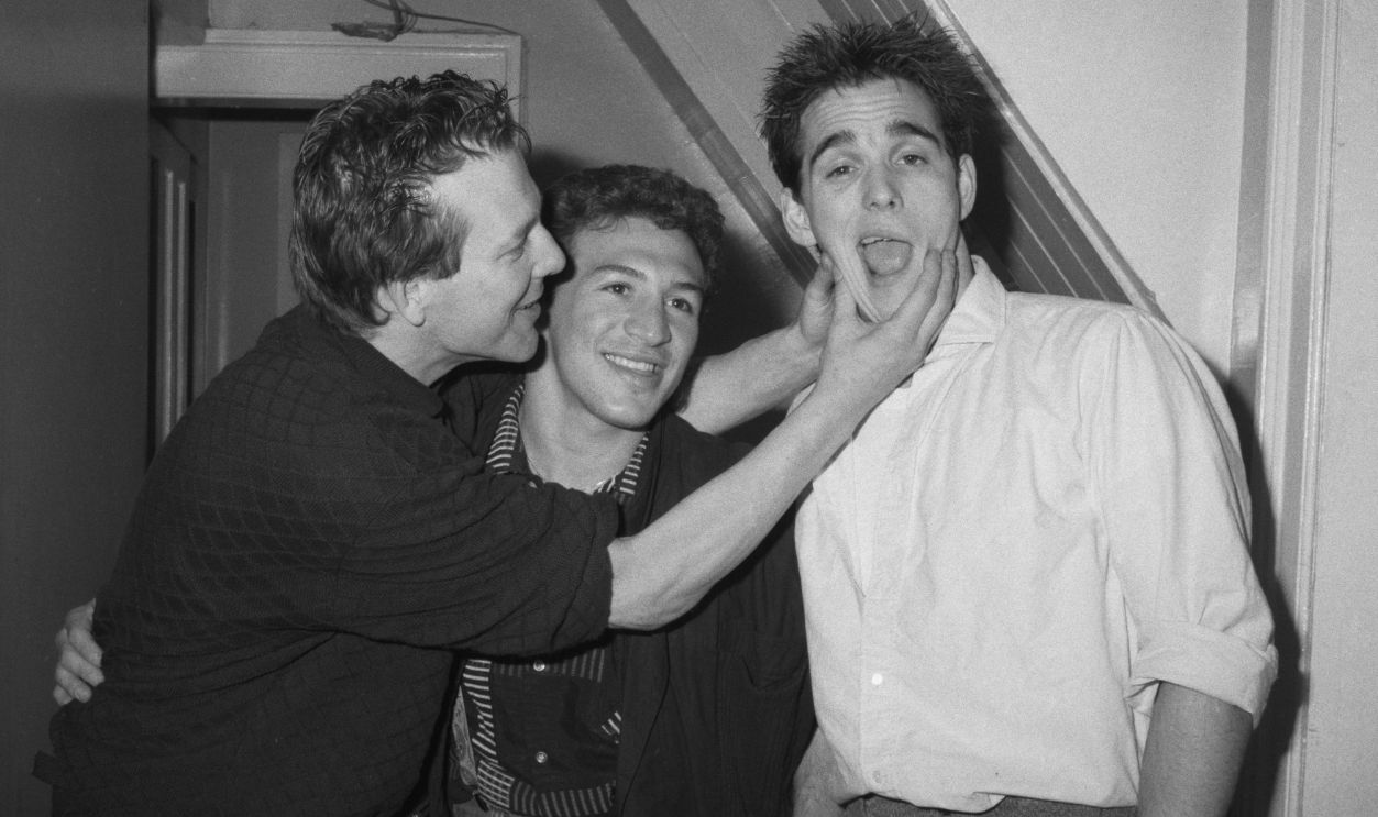 Getty Images - 1213531878 - From left to right, actors Mickey Rourke, Ray Mancini and Matt Dillon, USA, circa 1985.