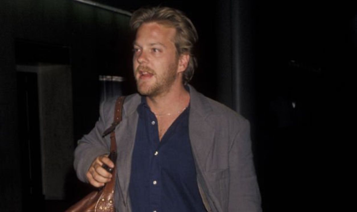LOS ANGELES, CA - JUNE 10: Kiefer Sutherland sighted on June 10, 1990 at the Los Angeles International Airport in Los Angeles, California.