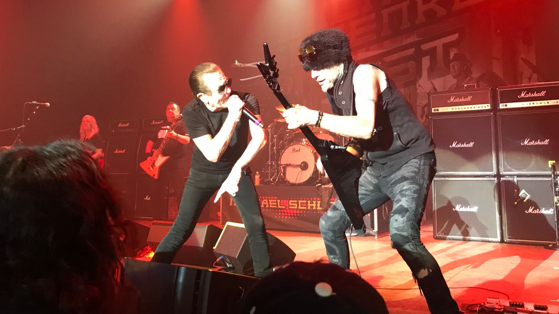 Graham Bonnet singing with Michael Schenker in Westbury, New York, on May 12, 2019.