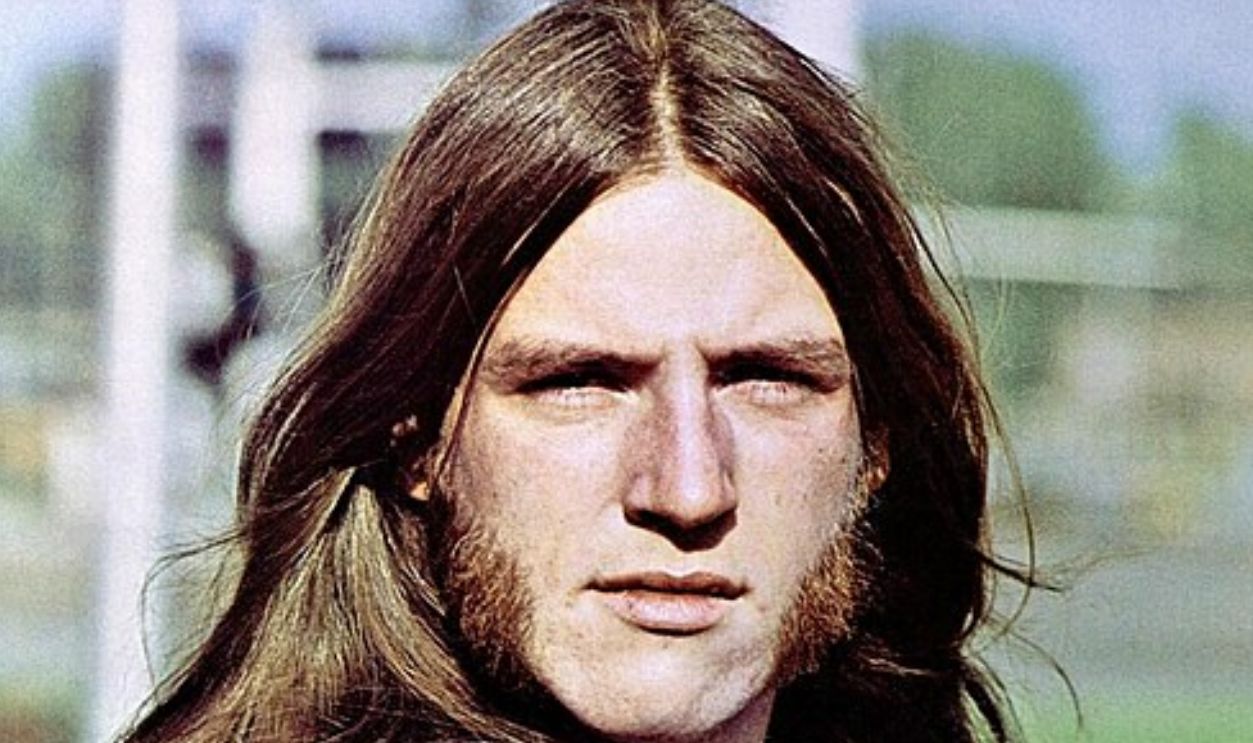 Photo of Mark Farner of Grand Funk Railroad in 1971.  Premier Talent Associates (management of band) purchased a 4 page ad in Billboard, with 3 of the pages being a color photo of each band member.