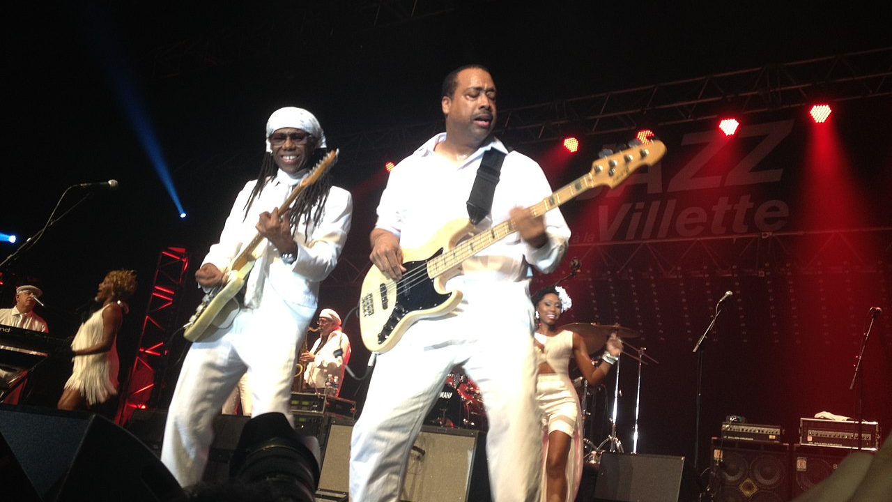 Nile Rodgers and Jerry Barnes of the band Chic