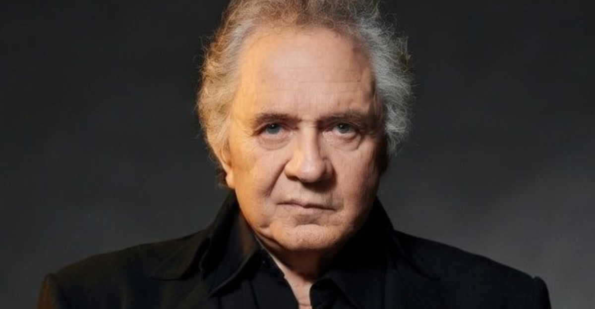 Singer Johnny Cash poses for a portrait in 2002