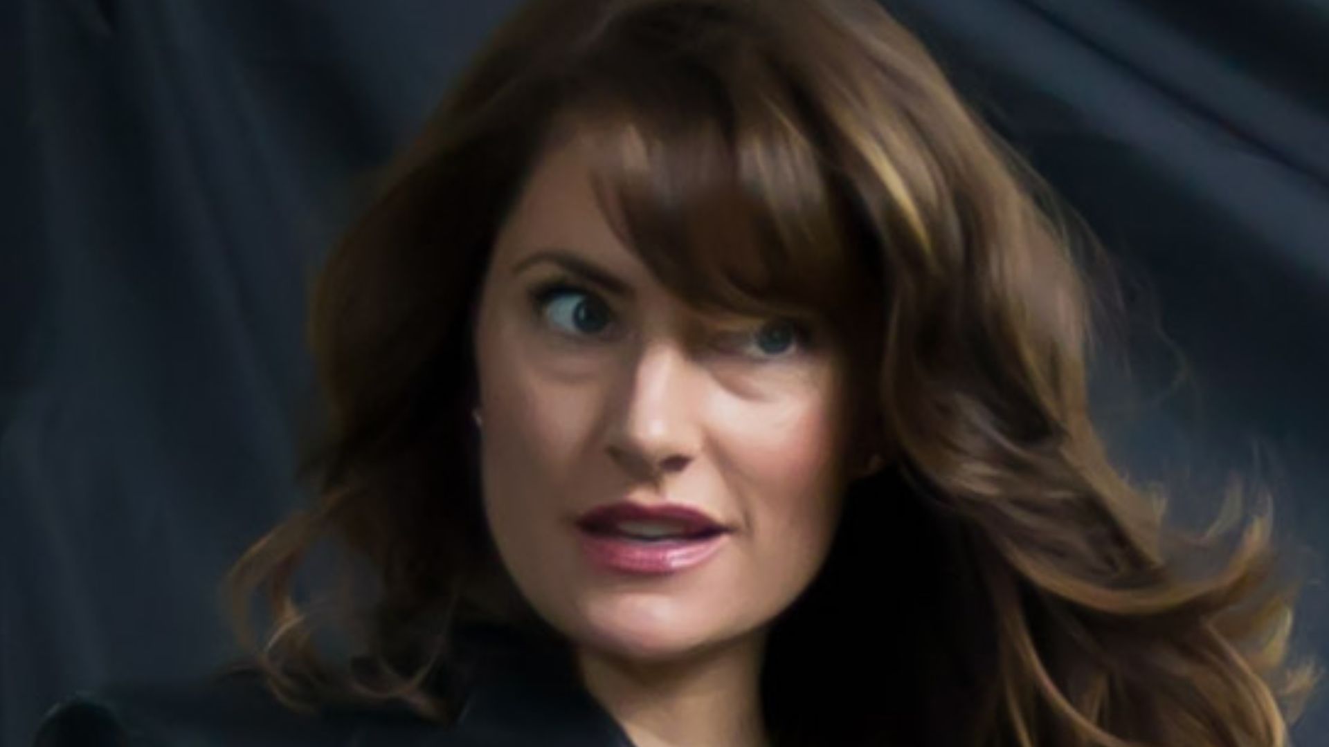 Mädchen Amick at the set of Psych, season 6.