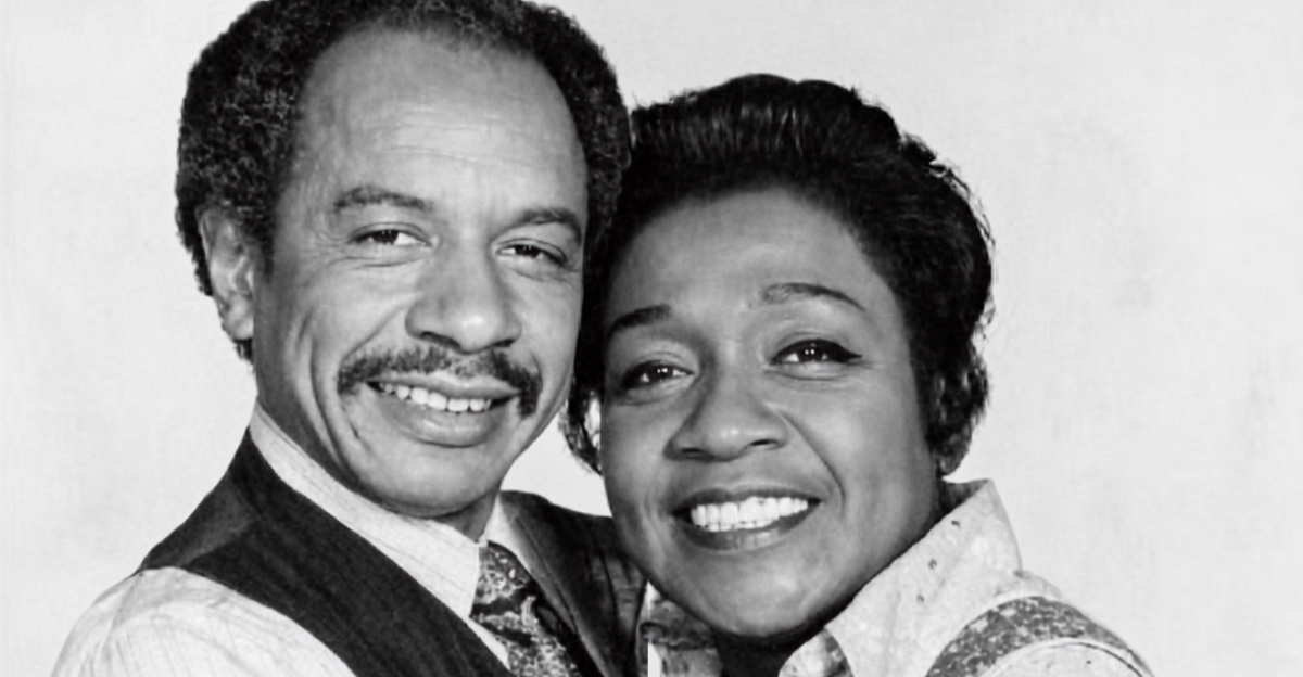 Publicity photo of American actors Sherman Hemsley and Isabel Sanford