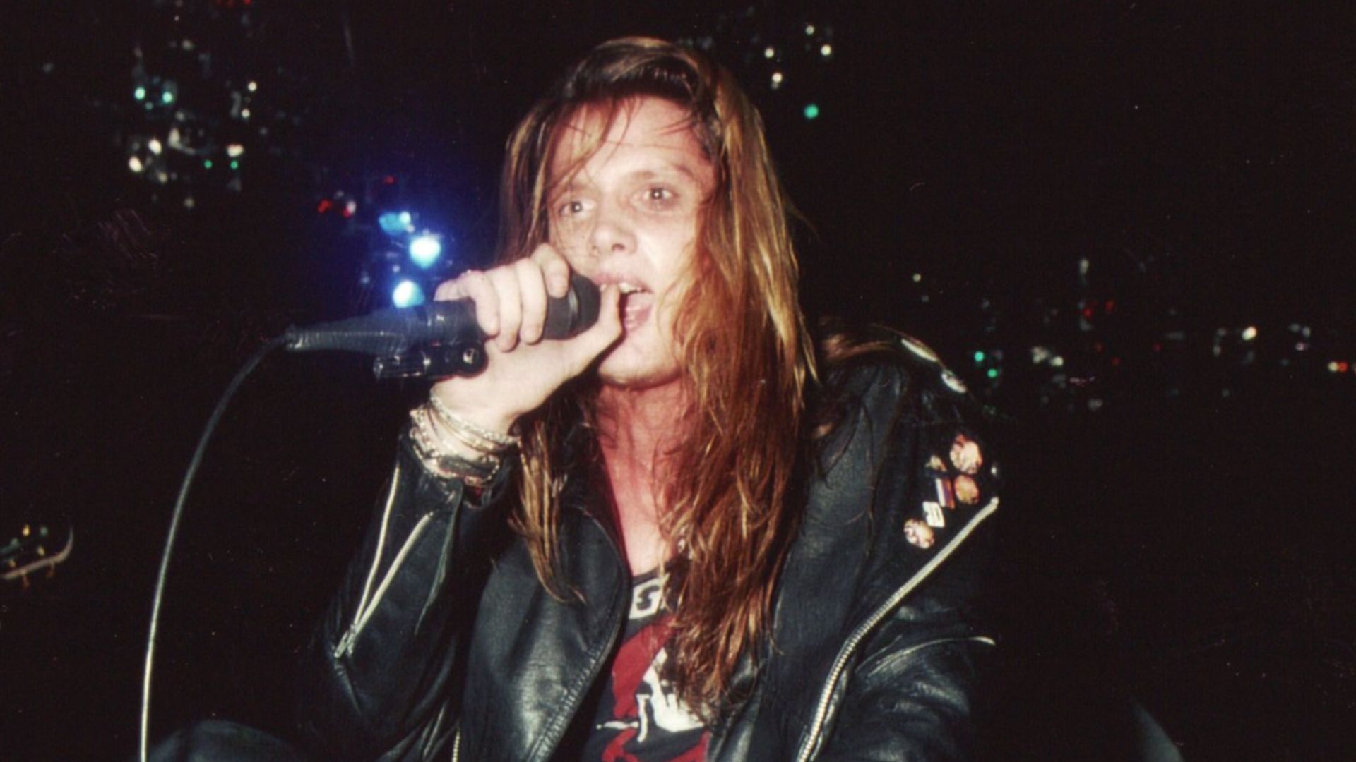 Skid Row performing in France for the first time opening for Mötley Crüe, October 30, 1989.