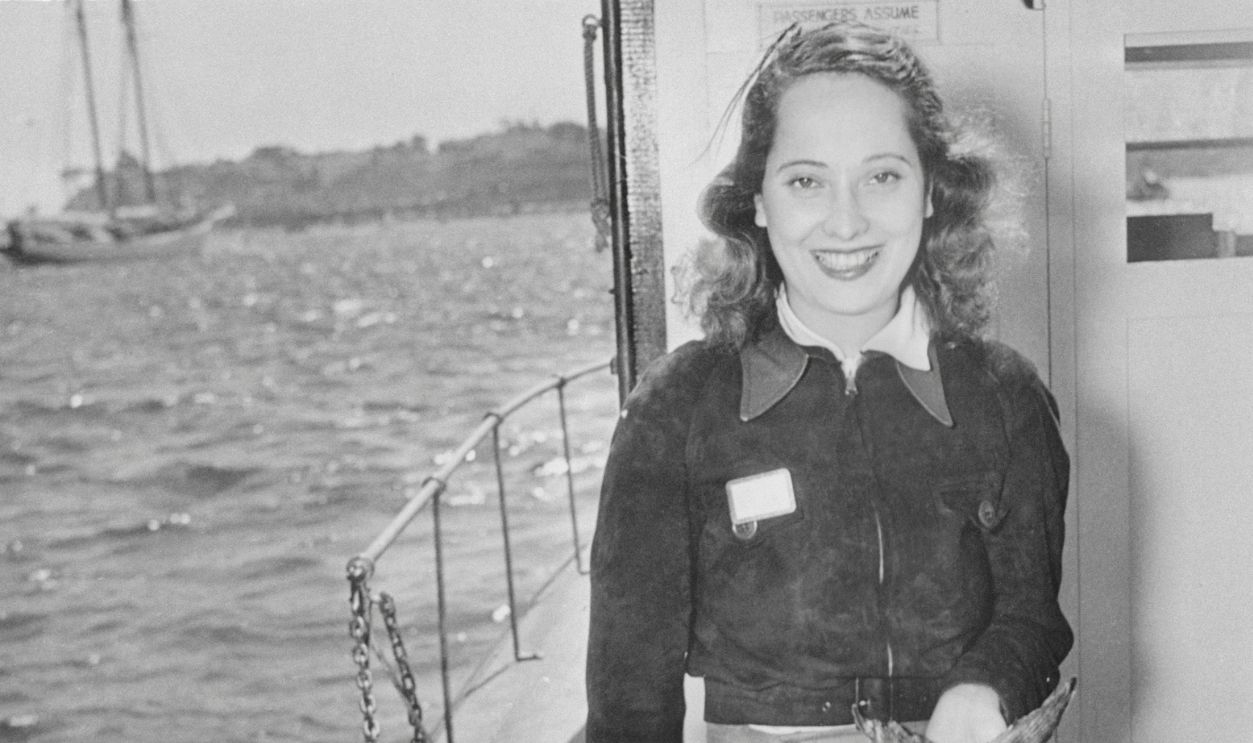Merle Oberon Steals Show on Fishing Party. Los Angeles, California: When she entertained members of the technical crew of her new picture during a weekend recently, actress Merle Oberon couldn't arrange for her guests to catch the biggest ones. She had to do it herself, landing a 28-pound tuna in 20 minutes. This shows the climax of the incident.