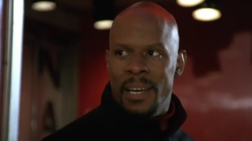 A visually captivating still taken from a pivotal moment in the television series A Man Called Hawk (1989)