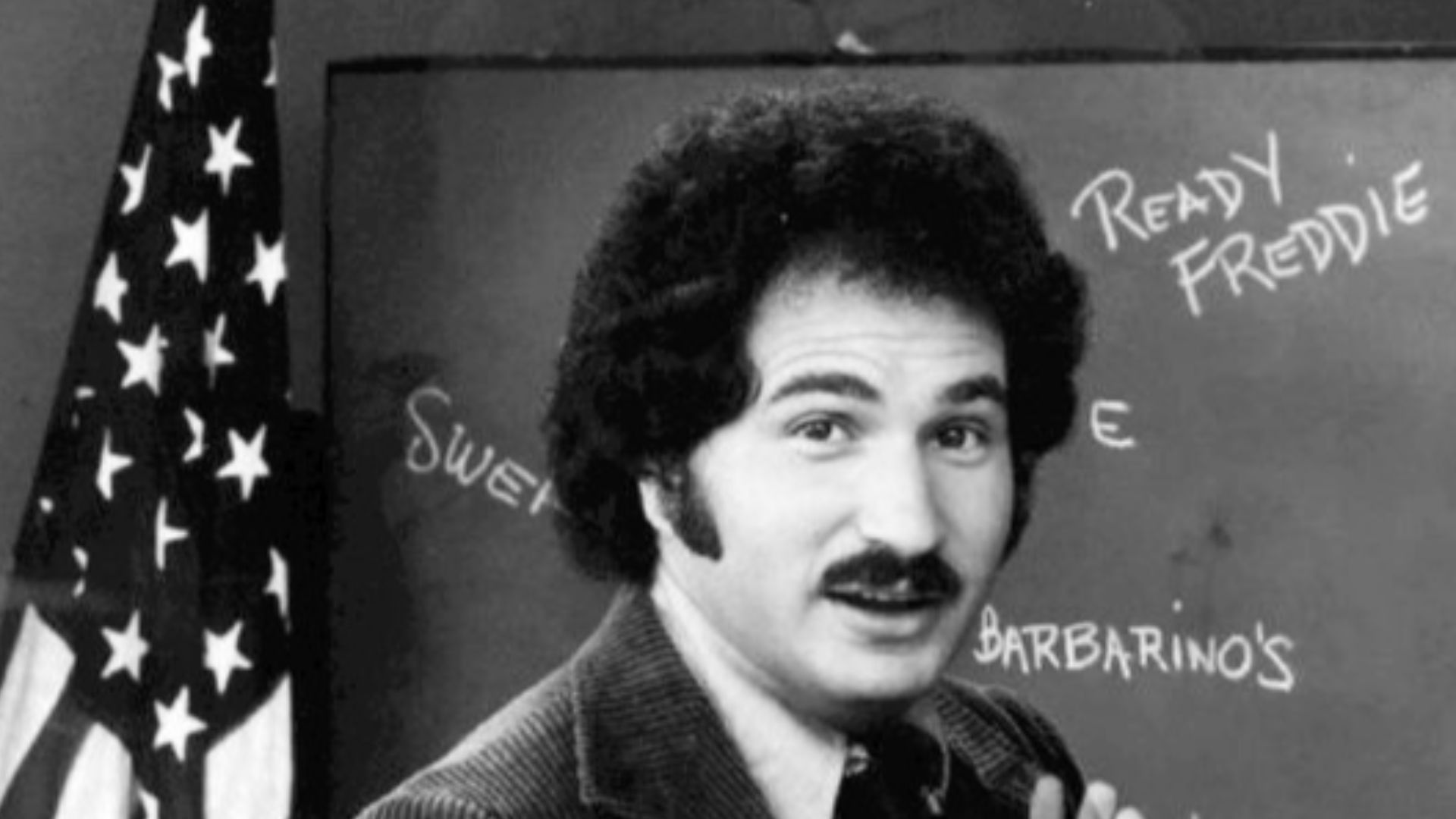 Publicity photo of Gabe Kaplan as Gabe Kotter from the television program Welcome Back, Kotter.