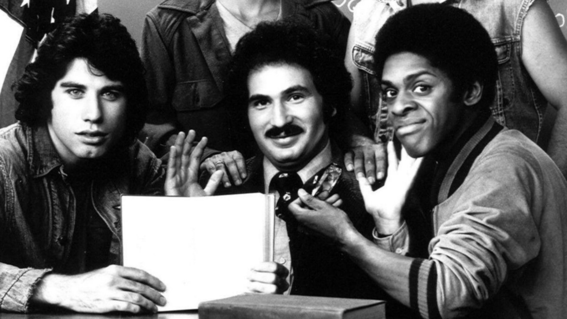 Main cast photo from the television program Welcome Back, Kotter.