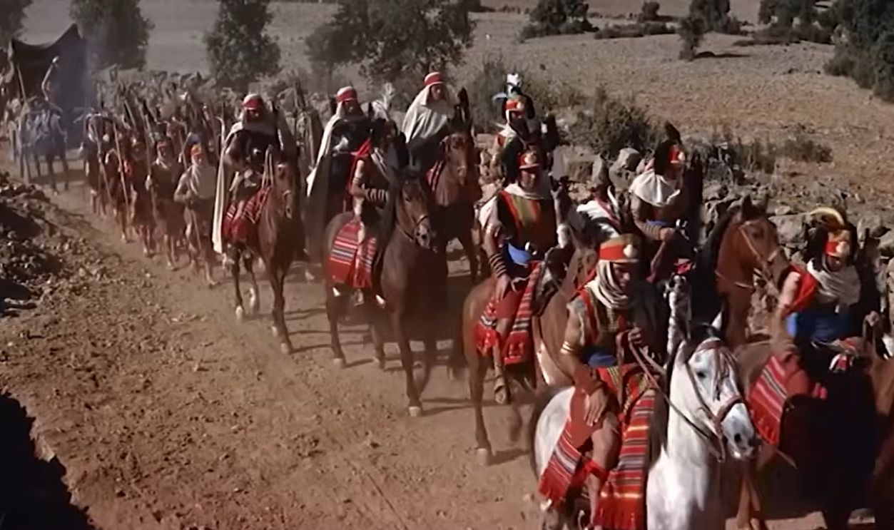 Screenshot from Solomon and Sheba (1959)