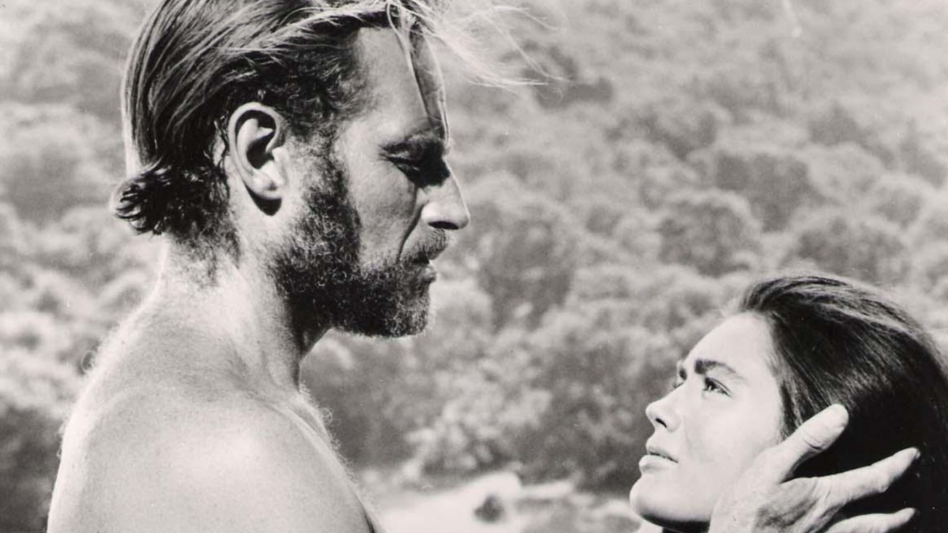 Charlton Heston and Linda Harrison in the classic 1968 film Planet of the Apes