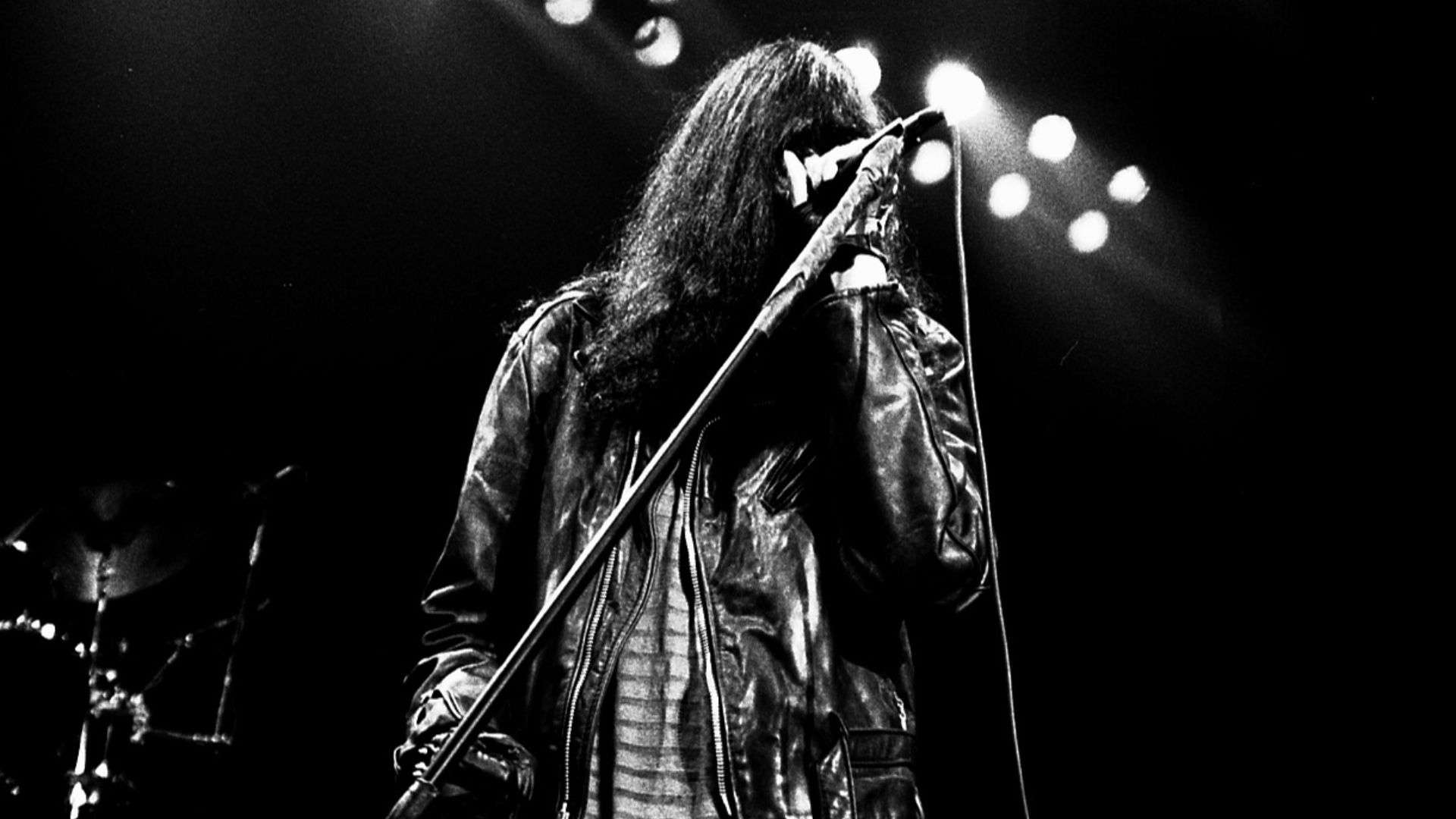 Joey Ramone with the Ramones at Club Citta in Kawasaki-ku, Kawasaki-shi, Kanagawa-ken, Japan, 1990.9.6