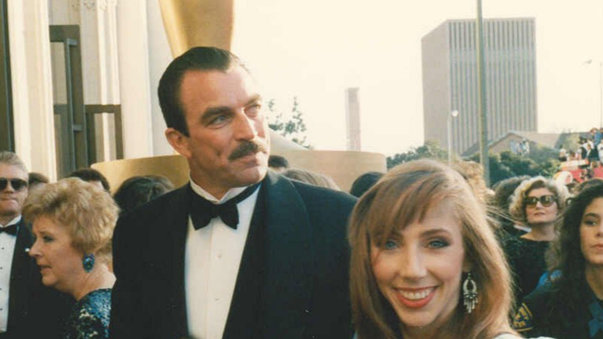 Tom Selleck on the red carpet at the 1989 Academy Awards, March 29, 1989