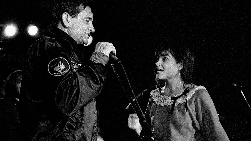 Rosanne Cash and Johnny Cash perform at The MoonShadow Saloon