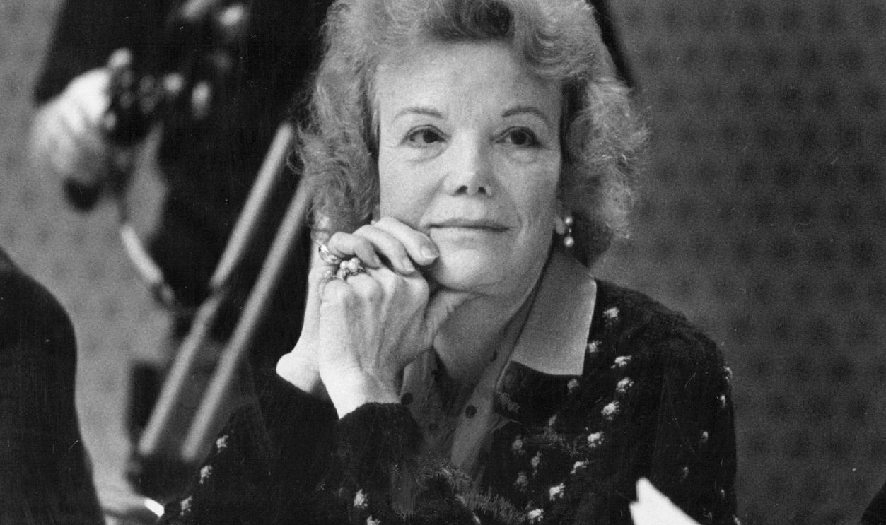 8-1987, 8/4/1987; National Council on the Handicapped Forum on Native Americans with Disabilities.; Shot of Actress Nanette Fabray MacDougall, from Pacific Palisades, Calif. She is on the board of the National Council on the Handicapped