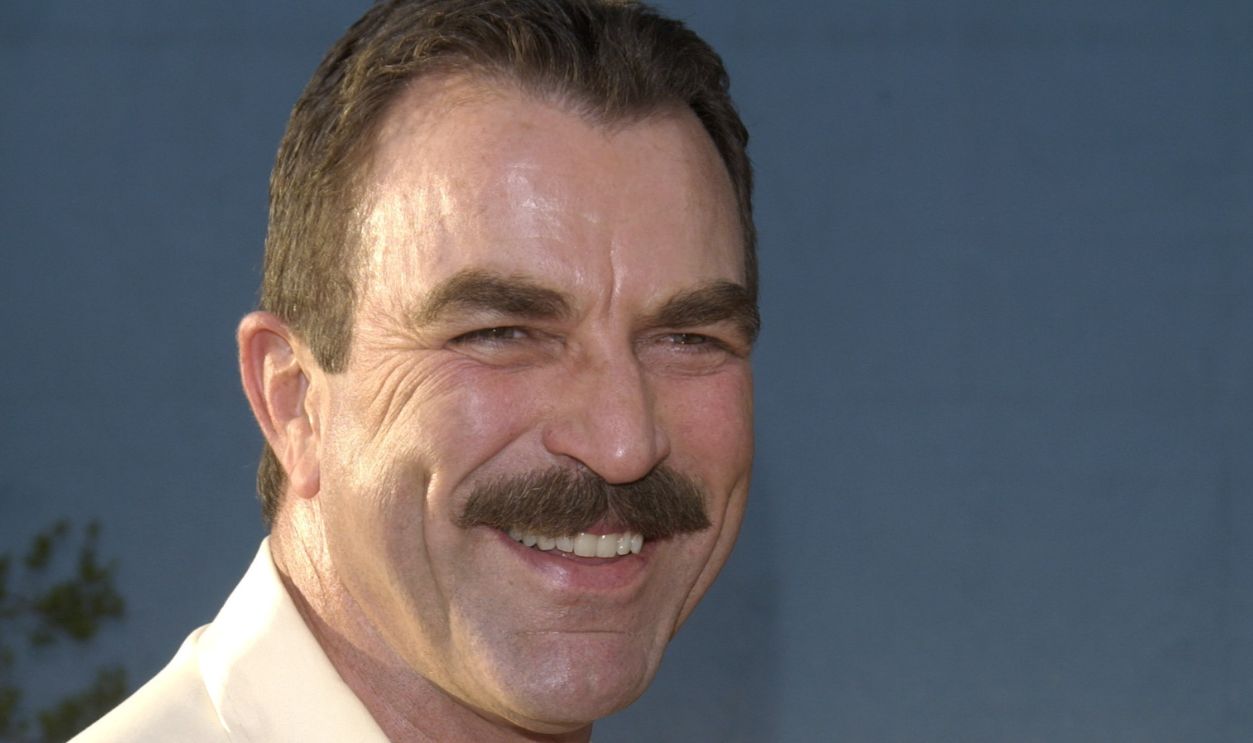 TOM SELLECK at world premiere, in Hollywood, of Open Range. Aug 11, 2003