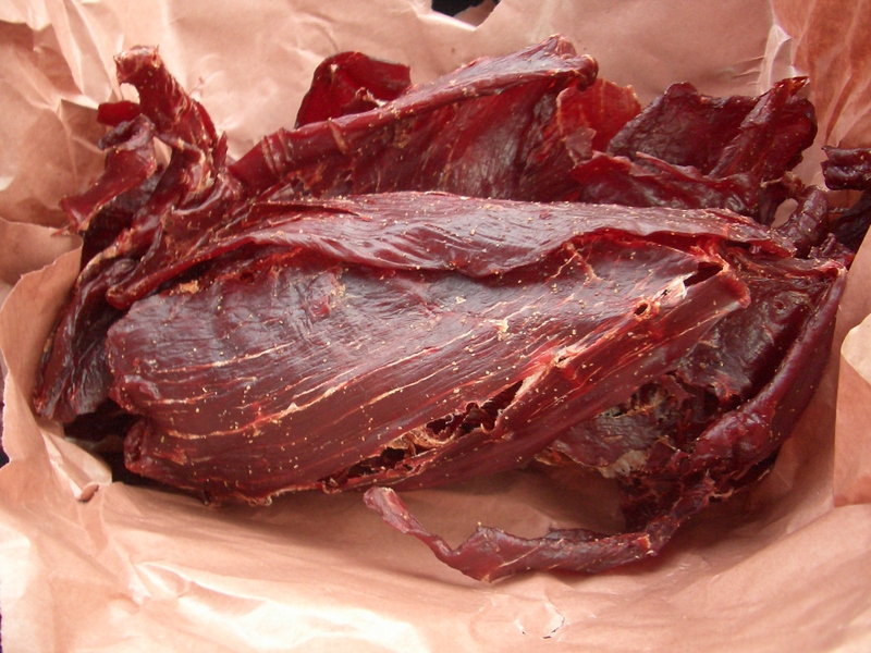 Close-up Photo of Delicious beef jerky made by H & M Meats in Grande Prairie