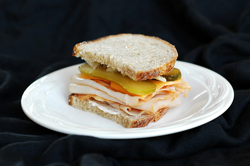 Turkey sandwich on wheat