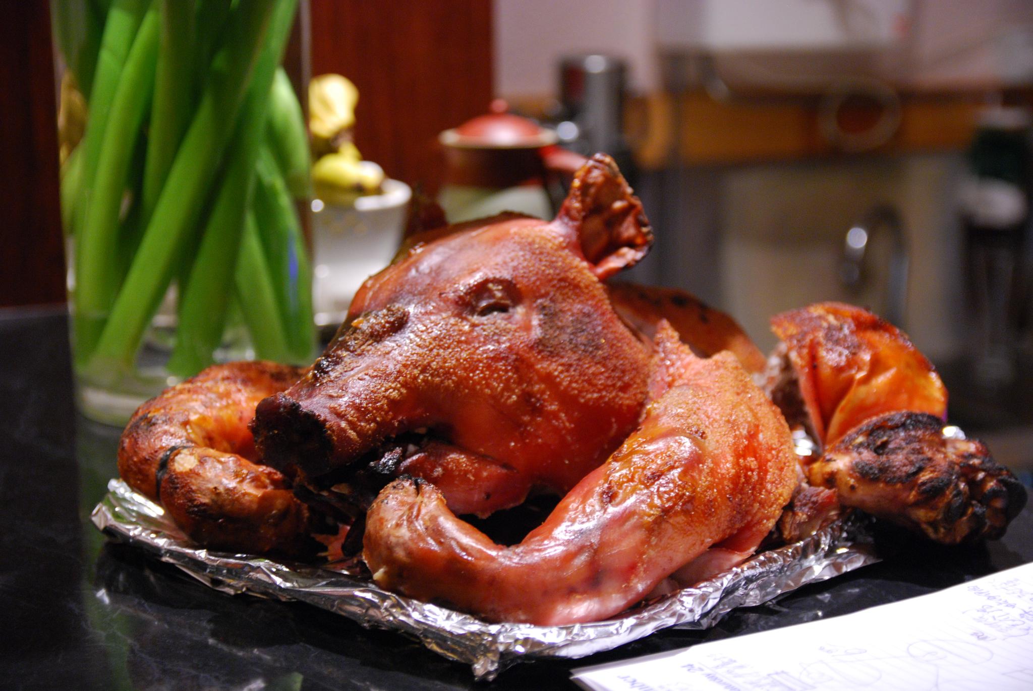 Roasted Pig Head.