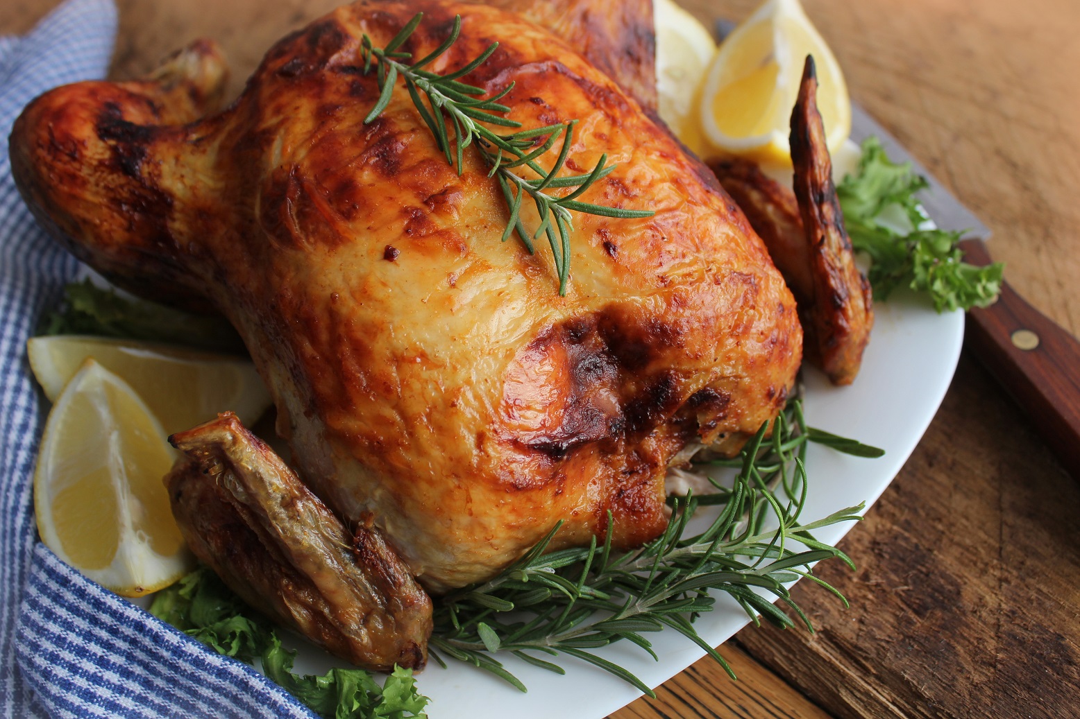 Roasted chicken with herbs